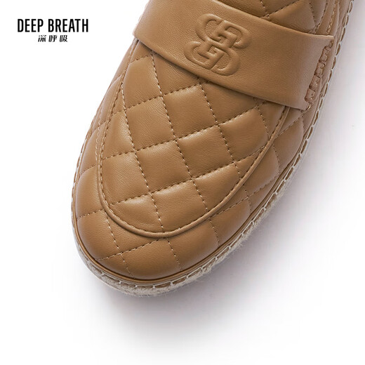 Respiración profunda Breath Breath Women's Zapatos casuales Versátiles de pescadores Versátiles Ax11153 Brown 35