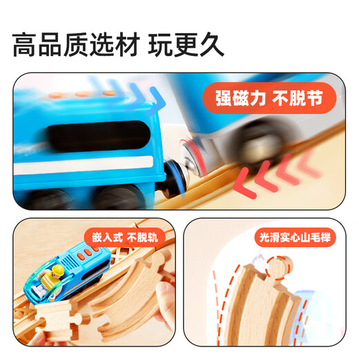 Mideer Electric DIY Building Blocks Детские игрушки для маленькой поезда деревянная дорожка с трек -туннелью модели модели подарочной дорожки Подарочная коробка для билдирования