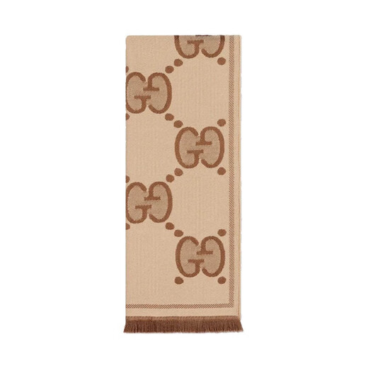 Логотип Gucci Scarf Printed Двойной шерстяной шерстяной шарф [Spot] 581537 3G200 9764