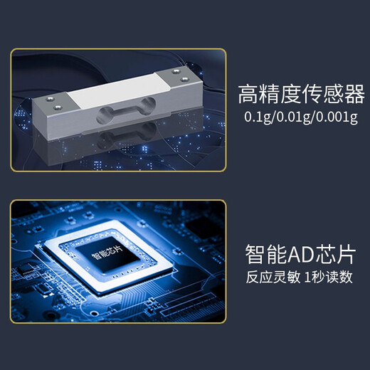 Songzhong German electronic balance scale 0.01g high-precision electronic scale gram precision laboratory analysis balance 0.001 gold traditional Chinese medicine jewelry gram scale 0.1g square plate - range 1kg accuracy 0.01g with weight