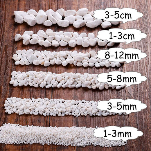 Small white stones, succulent paving stones, flowers, pebbles, rain flowers, stone fish tanks, landscaping, potted plants, courtyard paving, classic white stones 5A grade 5 Jin Jin equal to 0.5 kg / recommended 1-3 cm distinction