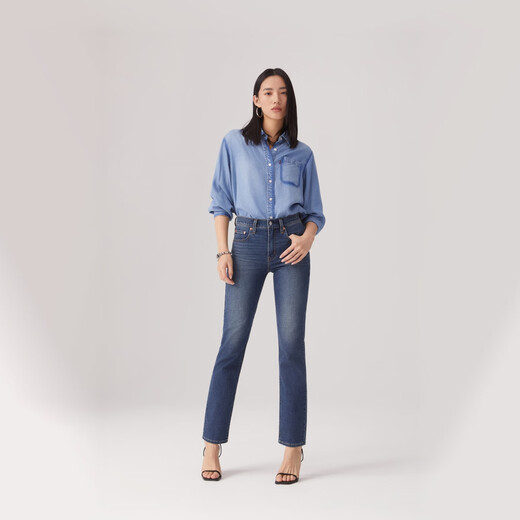 Levi's李维斯冰酷系列25年春季新款女士724高腰修身直筒牛仔长裤
