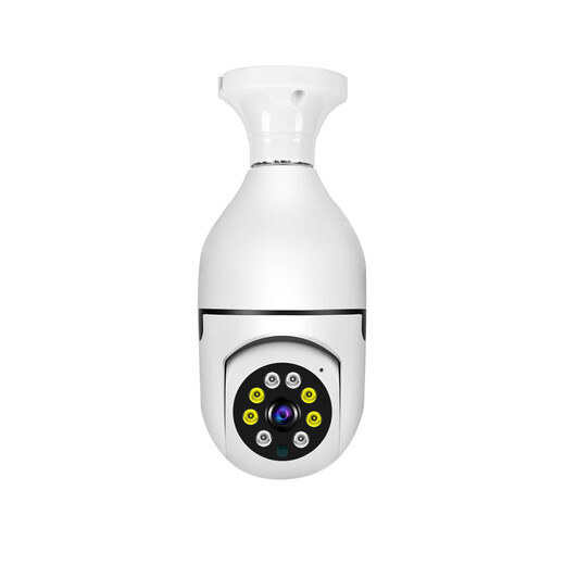 NEWSHEIISI生态链品牌同款监控无线灯泡监控摄像头 360度手机远程夜视全彩网络高清家里监控器 高清无线灯座监控+128G内存卡
