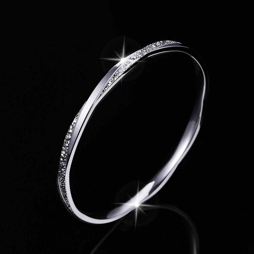 LAOLATU Platinum Bracelet for Women PT950 Platinum Ambilight Bracelet for Women Light Luxurious Chinese Valentine's Day Gift for Girlfriend and Wife PT950 Platinum Ambilight Bracelet Inner diameter 54mm Weight 19.32g Thickness about 4mm