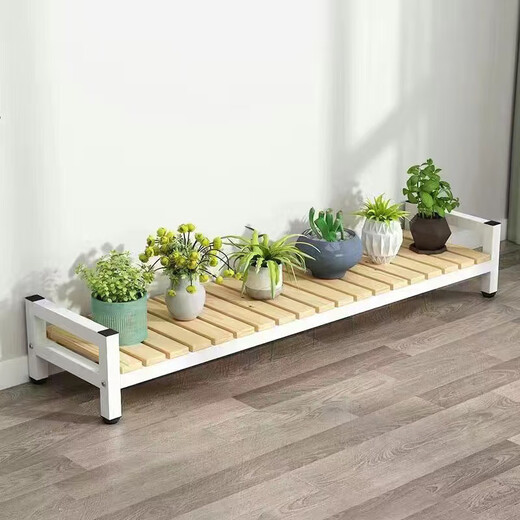 Ximofang [753 rachat] Balcone de fer Balconie Stand de fleurs intérieure salon étage de fleur de fleur de plancher balcon de plantation de légumes nanzhu nanzhu rack blanc une couche 60 hauteur 10 largeur 25-nanzhu