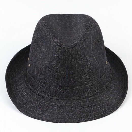 Woodpecker (TUCANO) spring and summer sun protection thin top hat for men, middle-aged grandfather, elderly jazz hat, elderly gentleman hat, spring and autumn dad hat, Hong Kong and Macao hemp dark gray 57CM