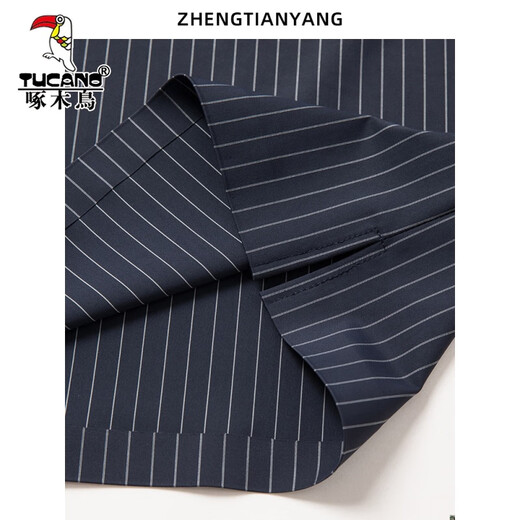 啄木鸟（TUCANO）夏季翻领无痕短袖T恤男士竖条纹休闲polo打底衫男装薄款冰丝半袖 灰色 6996 L 175