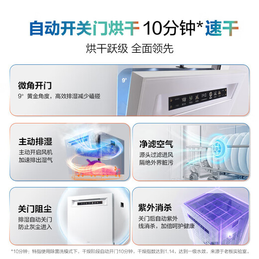 Boss (Robam) 21-day smart washing smart cabin salt series G1PMax white 21 sets + 3 built-in dishwashers automatic opening and closing doors independent drying W76A-G1P national subsidy