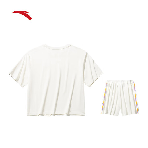 Anta Rainbow Sports Set Damens Summer Kurzarm Runde Hals Shorts Lose T-Shirt Frauen lässig Set für Frauen