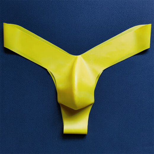 Latex concave and convex rubber single thong men's one-piece translucent butt-exposed sexy low-waisted seamless bag for pre-sale 1 piece transparent black one size fits for 85-105 cm waist 2 feet 5