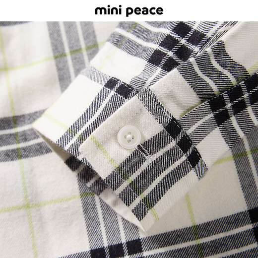 MiniPeace Children's Spring New Boys' Shirt F1CAF1263 Black 160