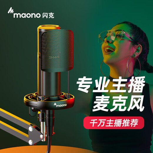 Flash PM320S live broadcast microphone anchor special game e-sports live singing and delivery condenser microphone noise reduction mobile phone computer recording professional microphone Flash PM320 PM320S (cantilever model)