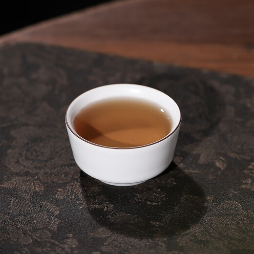 Jingdezhen tea set ceramic porcelain mutton-fat white jade Kung Fu tea set complete set of high-end household gifts for elders mutton-fat jade white porcelain tea set