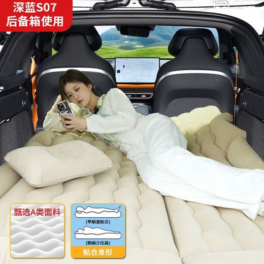 Colchón inflable de automóvil azul oscuro de changan s7 inflable s07 bañador de aire acondicionado cama cama acolchado para dormir arte trasero SUV original tamaño azul oscuro S7 negro * respaldo de tela de parada Changan azul oscuro S724-24 azul oscuro