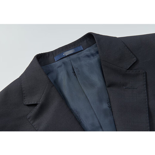Jijia broken code worsted 97% wool suit top anti-wrinkle business formal single suit men's wool navy blue 165B