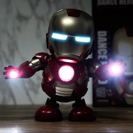 
Superb electric singing and dancing Iron Man robot toys children boys baby 0-1 year old 2 girls baby 3 boys dancing little pepper robot gift box set 4 songs upgraded charging version + 3 rechargeable batteries + screwdriver