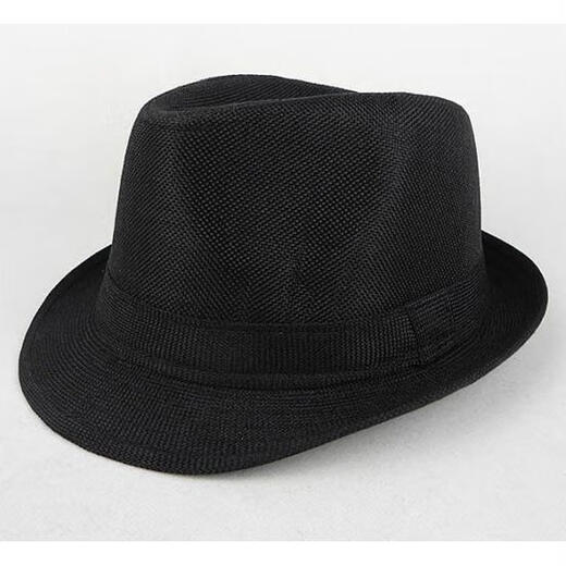 Muxiaduo top hat men's spring and autumn middle-aged men's top hat men's spring and autumn hat middle-aged and elderly sunshade jazz hat linen old man black men's linen top hat M (56-58cm)