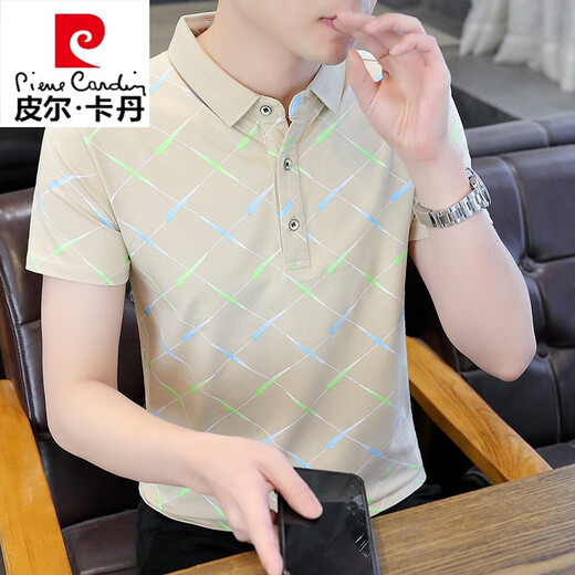 皮尔卡丹（pierre cardin）2025夏季新款Polo衫短袖男潮牌ins修身翻领半袖T恤男士体恤上衣服 F9226黑色 XL
