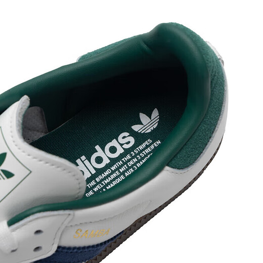 Adidas (Adidas) Clover Herrenschuhe und Frauenschuhe 25 Sommer neue Samba-Turnschuhe modische T-Toe-Schuhe Low Top Casual Paare IH4882/Weiß/Grün/Dunkelblau 45