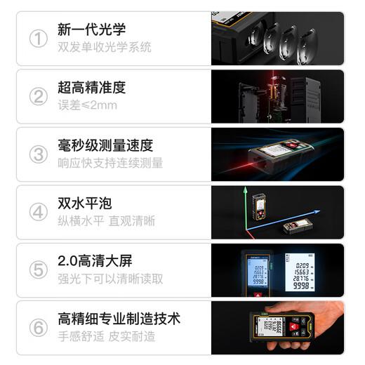 Shendawei laser range finder infrared high-precision electronic laser ruler measuring room instrument red light SW-JD100