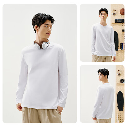 Made in Tokyo 10A antibacterial T-shirt long-sleeved T-shirt men's sweatshirt bottoming shirt clothes white small T men's black L