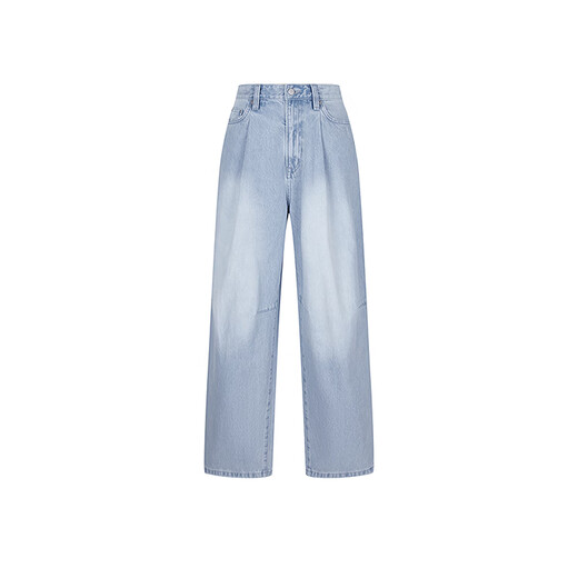 Menos [mismo estilo en el centro comercial] 2025 Spring New Cotton Wash Blue Scimitar Jeans 2P1E12240 958 Denim Light Blue S