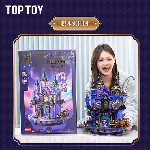 TOP TOY三丽鸥酷洛米紫晶城堡积木音乐盒套装儿童玩具生日礼物