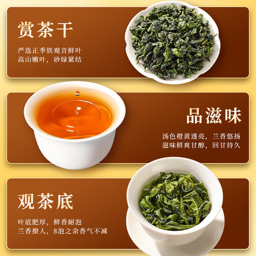 Подарочная коробка Tsinghua Tieguanyin, чай с высокой горой, ароматный аромат орхидеи, небольшая банка подарочной коробки, чайные подарки старейшины 250G