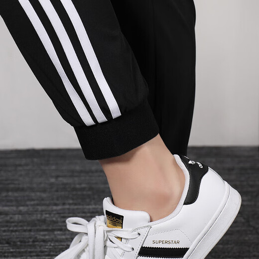 Adidas Women's Sports Set 25 Spring Morning Exercise Night Run Fitness Training Woven Hooded Jacket Jacket Tie Foot Trousers IS8036+DY8696 M