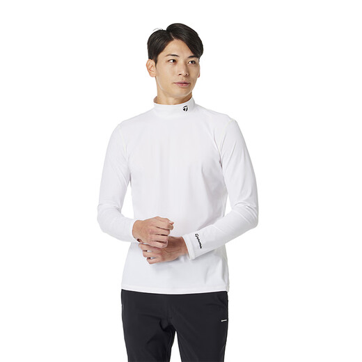 
Taylormade TaylorMay Golf Clothing Men's 2025 New Spring and Autumn Windproof Warm Golf Top Long Sleeve Base Shirt M13118 White M