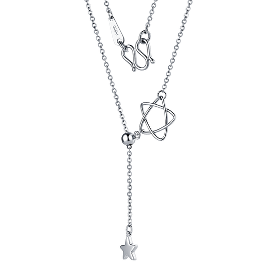 Gold Supreme Platinum Necklace PT950 Star Necklace Pendant Platinum Set Chain Birthday Gift Women's Price 2.46g