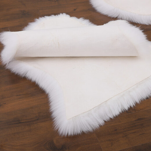 TLXT sofa cushion winter plush light luxury high-end pure wool sofa cushion winter thickened light luxury style leather modern simple white background gray pointed Australian sheepskin 15p (15565cm round at both ends)