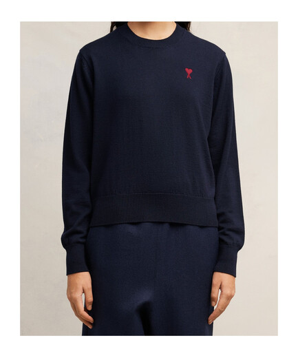 Ami Paris 25SS Круглый шейный свитер женский цвет Bffks111kn0025. 20 XS