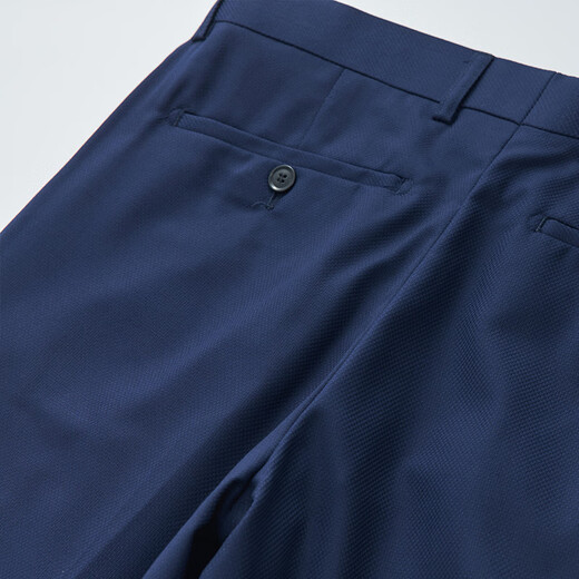 Easy care solid color 80% wool suit business professional youth suit jacket men's formal wear student graduation light blue regular 180A suit trousers live waist 85 cm