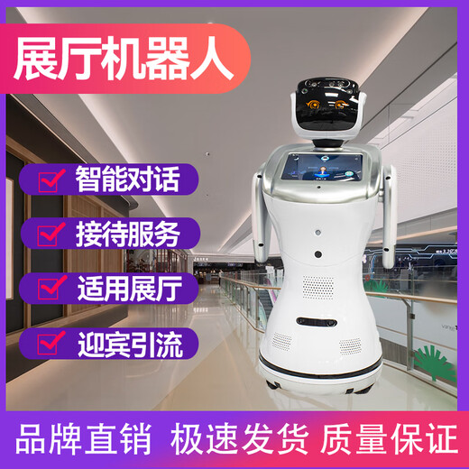 Baoqianli Sanbao intelligent robot service welcome and reception explanation Corporate exhibition hall leading service Robot party building publicity exhibition hall Science hall School interactive dance singing entertainment White no projection