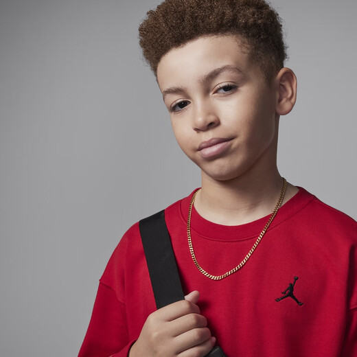 
Nike (NIKE) Jordan official Nike Jordan New Year Transformation Series Boys Big Children Knitted Pattern Top IF3740 687 Fitness Red 135 (XS)