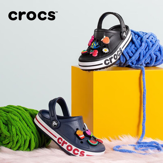 
Crocs Bey Kaluoban Children's Cave Shoes Beach Shoes Boys and Girls Boot Slippers/207018/207019 Black-001 34 (205mm)