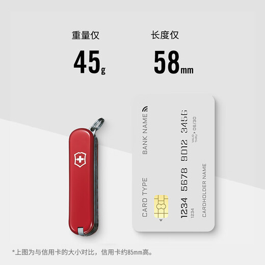 Victors Swiss Army Knife Aluminum Mini Hero 58mm Outdoor Knife Folding Knife Bodyguard 0.6381.26 Silver
