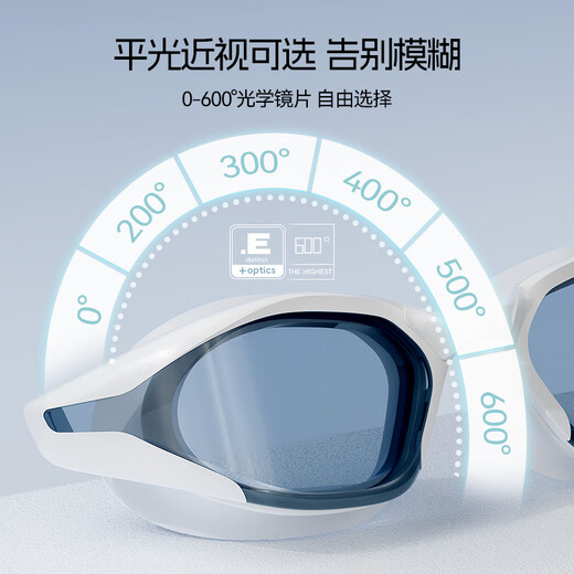 Li Ning (LI-NING) waterproof and anti-fog swimming goggles for men and women, high-definition swimming goggles, professional training flat swimming goggles 2802 black