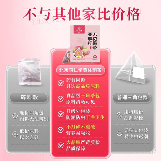 内廷上用北京同仁堂亚麻籽无花果茶黄体酮养雌茶黑枸杞桑葚养生泡水茶包 2盒装【黄体酮养雌茶】