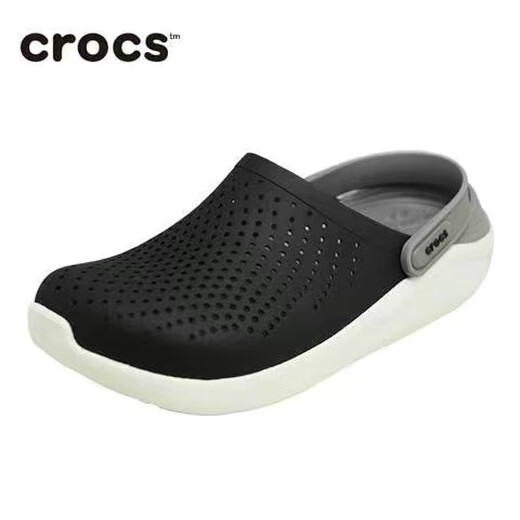Crocs Crocs Men's Shoes Crocs LiteRide Women's Shoes Anti-Slip Beach Shoes Thick-Soled Sandals Men's and Women's Sports Shoes Black 43-44 M10