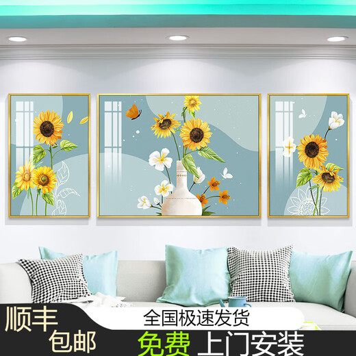 Tnbrothers salon décoration peinture de luxe luxe abstrait plante fleur canapé fond de mur mur peinture moderne simple de goard