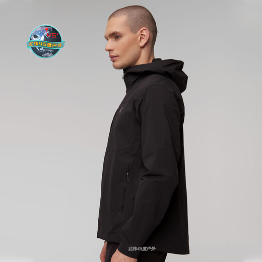 始祖鸟（ARC'TERYX）Arcteryx Gamma Lightweight 户外防风薄软壳外套男款9196 黑色连帽-Black M