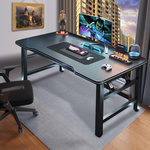 Huakaizhi Star Computer Desk Folding Computer Desk Desktop Gaming Desk Study Desk BGZ765 Black 120*60