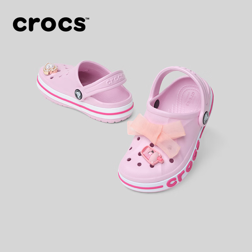 Crocs Bey Kaluban Chaussures pour enfants Chaussures de plage Chaussures de plage garçons et pantoufles d'orteil des filles / 207018/207019 POUDRE DE BALLET / POUDGE DE CANDY-6TG 35 (215 mm)