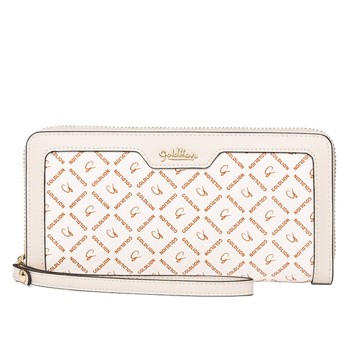 Jinlilai Wallet Damen Long Light Luxus großer Kapazität Reißverschluss Mehrfachkartengeschenke für Geschenke aus chinesischen Valentinstagsfreunden mit High-End-Kupplung [Beige, offizielle authentische, gefälschte, zehn Entschädigung]