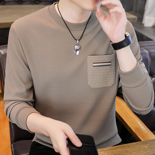 Playboy sweatshirt men's 2025 autumn new round neck pullover men's youth fashion brand autumn and winter long-sleeved T-shirt trendy tops black 3XL recommended 150-170Jin Jin equals 0.5 kg