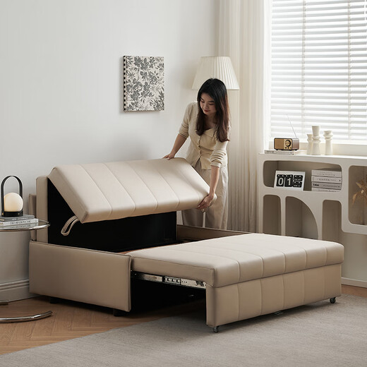 Winterbär modernes einfaches Sofa Bett falten doppelt gebrauchte Balkon kleines Wohnzimmer Renner Multifunktionslagerungssofa 155 cm Sofa Bett [kratzfeste Katzenkratzer] Latex + Schwamm + Violett