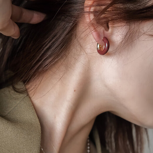 AGATHA/Aijiasha French Rio enamel earrings for women, birthday gifts for girlfriends and best friends, high-end earrings