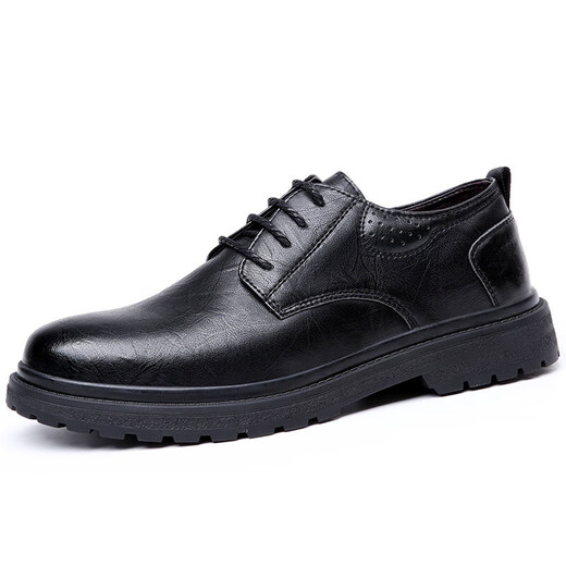
SNGUNY high-end light luxury brand casual leather shoes men's 2042 autumn new casual shoes men's trendy business formal shoes men's shoes black 9913 39